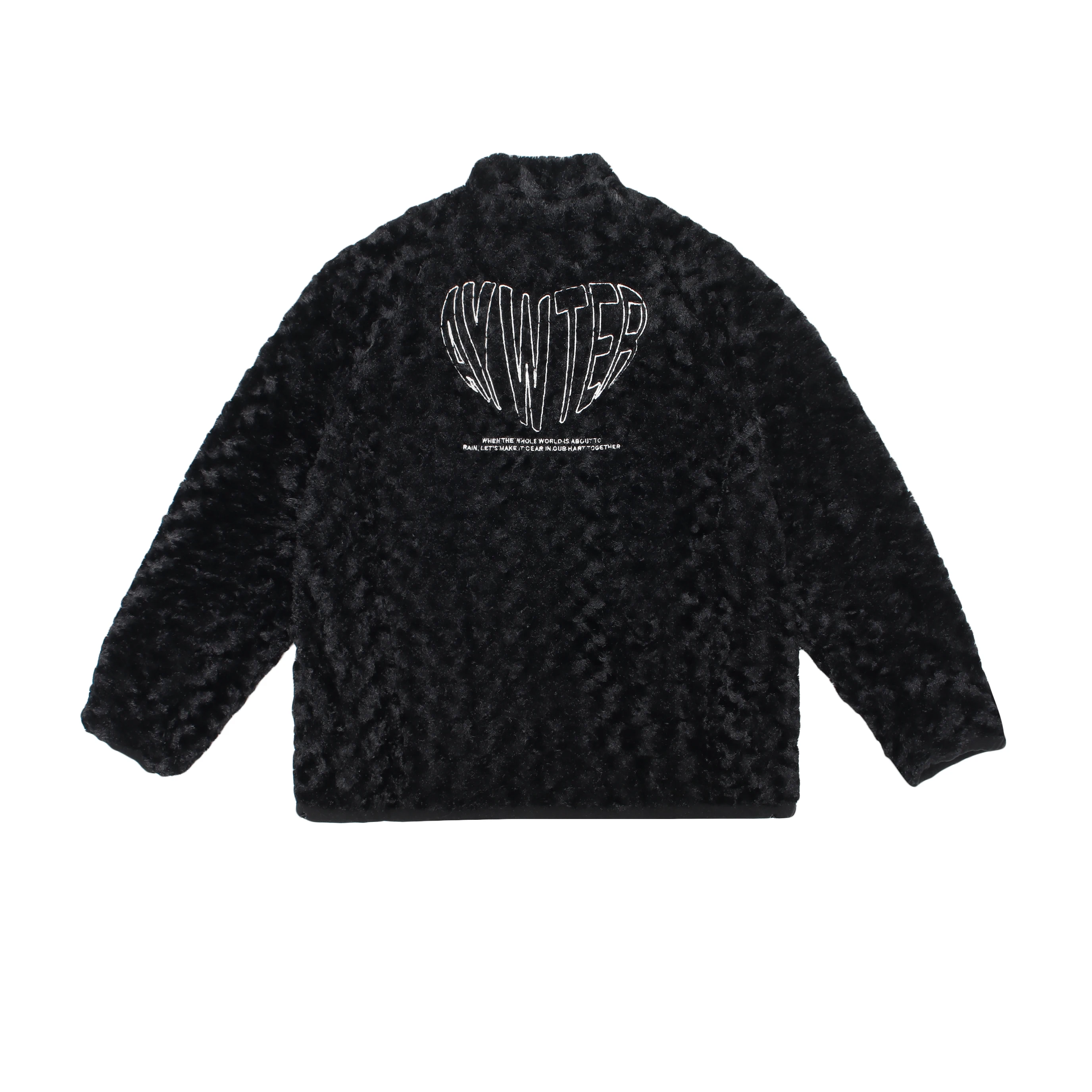 new design polar fleece jacket rose pattern custom 100% cotton winter unisex sherpa jacket
