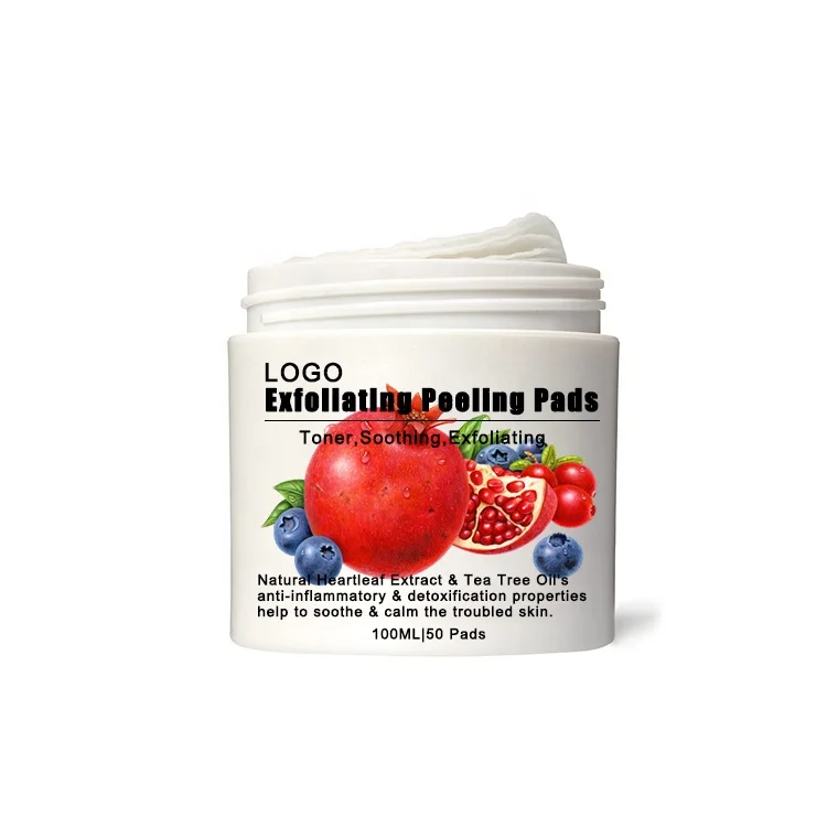 OEM 55 Pads 2% Salicylic Acid Moisturizing Cotton Acne Pads Cleansing Peeling Glycolic Salicylic Acid Pads For Acne Skin