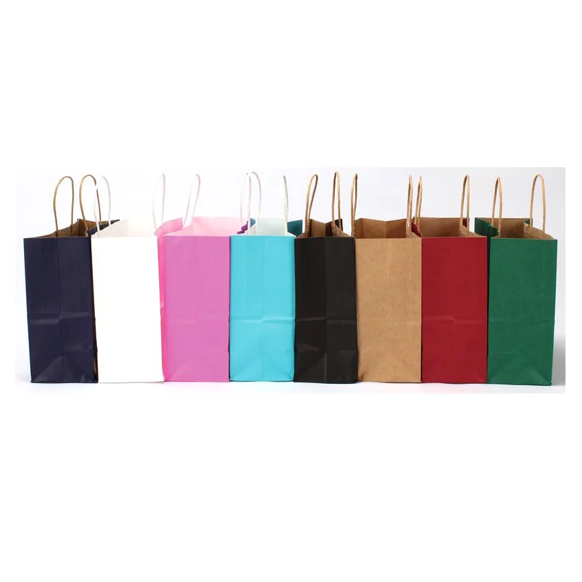 Customizable Clothing Take Away Bulk with Handles kraft paper bag for delivery
