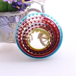 5Pcs/Set ABS Plastic Colorful Flower Round Square XMAS Tree Shape Sandwich Cookie Biscuit Cutter Mold Bake Tools