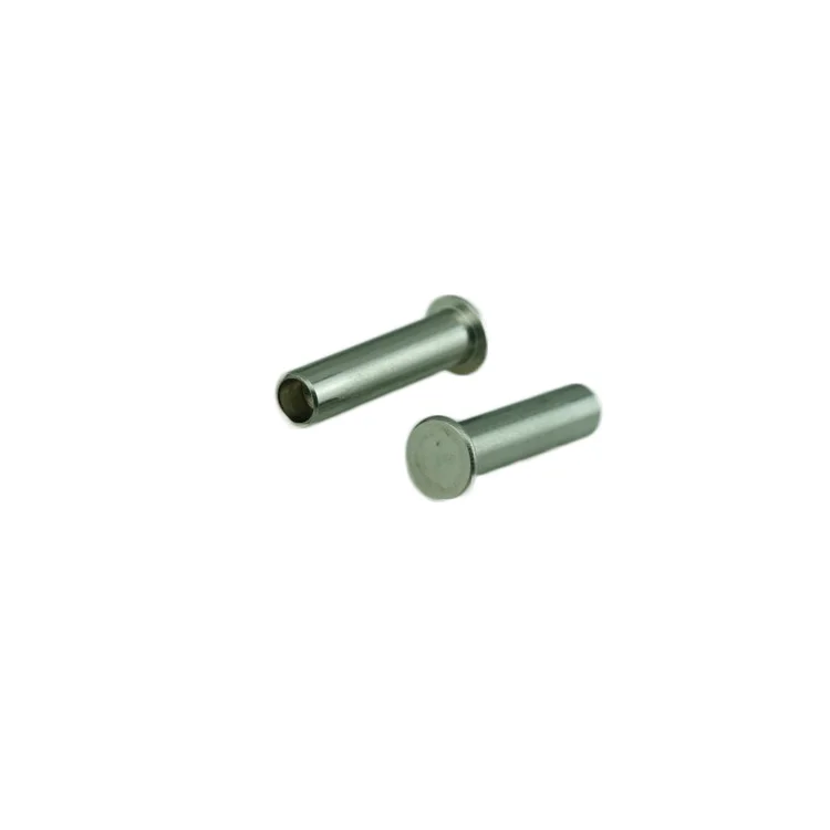 Nonstandard custom plated flat round head  semi-tubular rivets