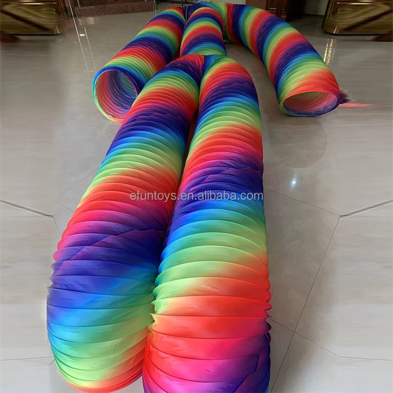 2025 New Rainbow Tube Water Pipe Dance Upgrade Oxford Cloth Warm up Performance Magic Performance DJ Props for Adult Unisex