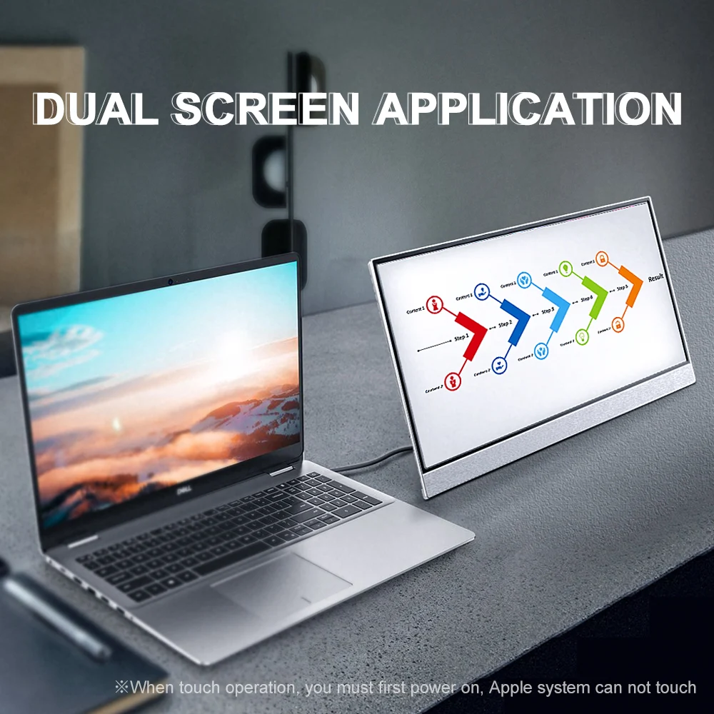 Портативный Wi-Fi-монитор USB Type-C с сенсорным экраном 15 дюймов 1080P FHD IPS-дисплей для смартфона доступен стенд