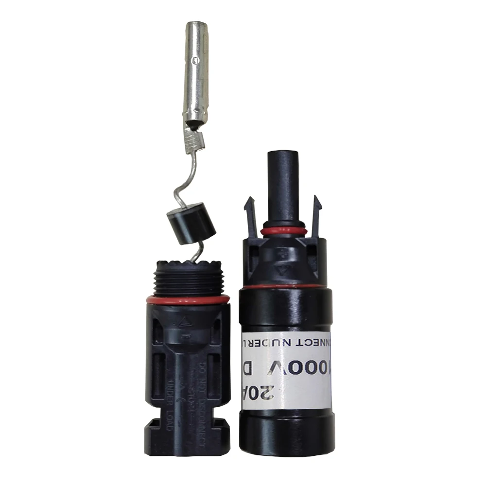 Solar cable IP68 Waterproof 1000V/1500V DC 10A 20A PV diode connector for solar power system