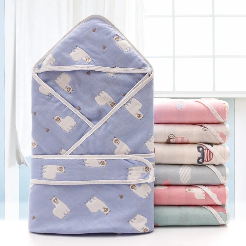 
100% cotton baby wrap newborn blanket cotton warp clothes from China 