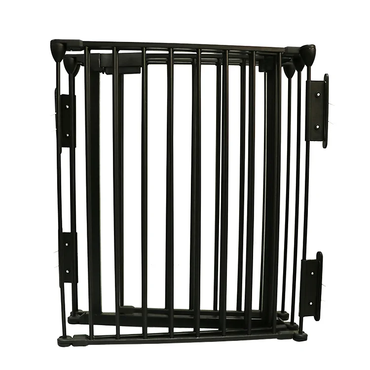 5 panels automatic closing foldable metal  baby safety barrier play yard fence fireplace  guard fence wall mounting