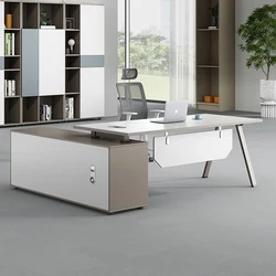 Excellent office desk and chairs  white desk office furniture  wooden office furniture manager desk