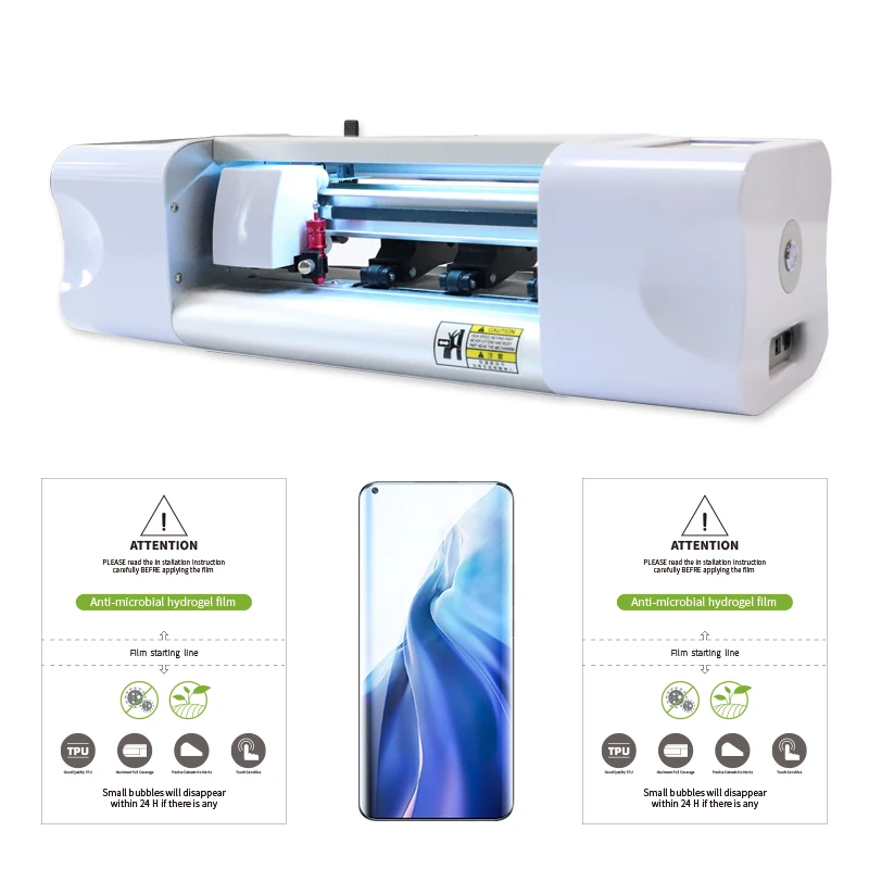 Support OEM/ODM Anti-Scratch Hydrogel Film Full Coverage Anti-Microbial TPU Screen Protector Film For Hydrogel Plotter