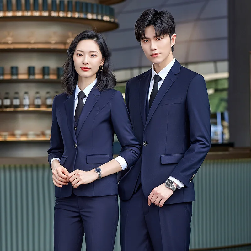 High Quality Business Suit Men Coat Design Spring Slim Fit Hotel Uniform blazer jacket coat Suit