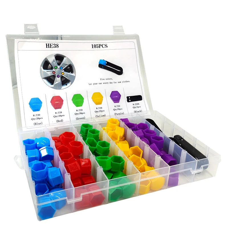 105PCS/set Universal Auto Rivet Clips Plastic Fastener Rivets Clips Set Body Clips Assortment HE38