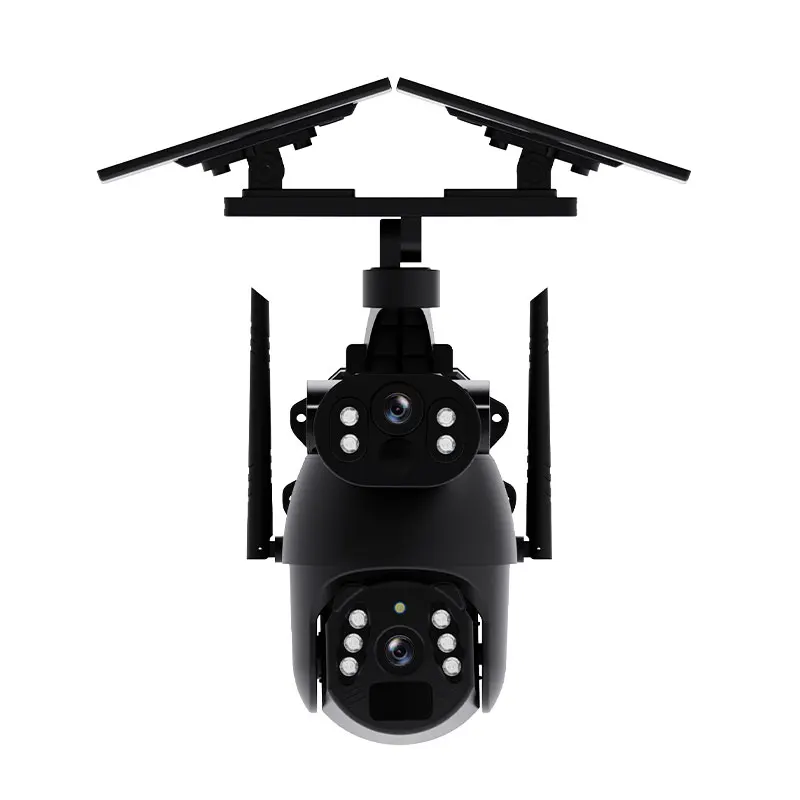 New Arrival Dual Lens WiFi 4G 6MP HD Wireless Outdoor Solar Powered Video Surveillance Security Cameras Color Night Vision