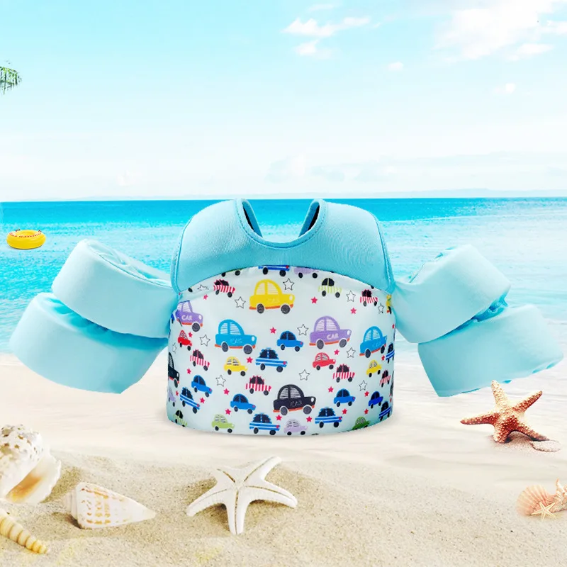Toddler Swimming Float Vest, Arm Bands Kids Swim Vest with Shoulder Harness Baby Floats Swimming Training Jacket