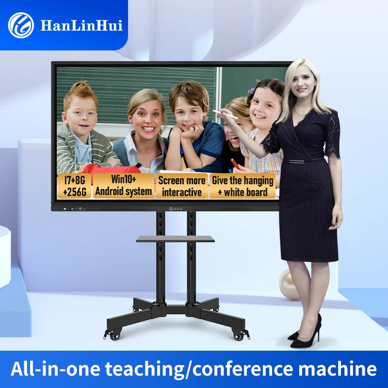 HOT Sale in Kenya Led Panel Display Smart Interactive Whiteboard 75 Inch 4k for Education Cheap Price of 55 Inch Black 1920*1080