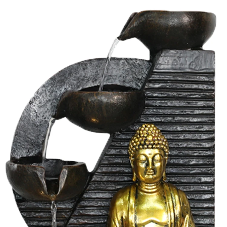 Ganesh Water Fountain Led Colorful Mini Indoor Molds Plastic Buddha Water Fountain Resin JN300 Indian Outdoor Ornaments WCA,BSCI