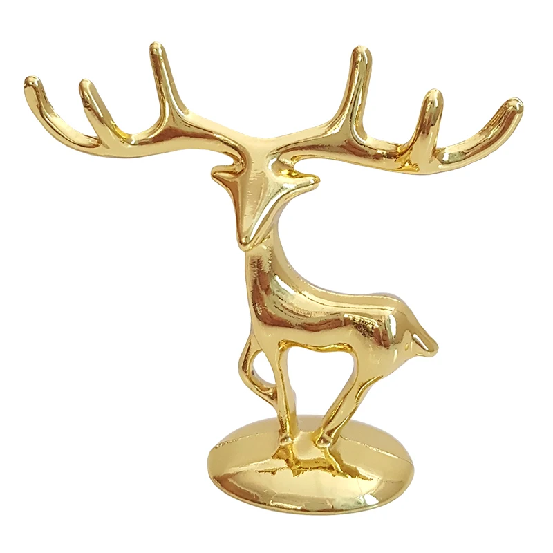 Golden Luxury Modern Metal Crafts Ornament Lucky Deer Alloy Living Room Home Decoration