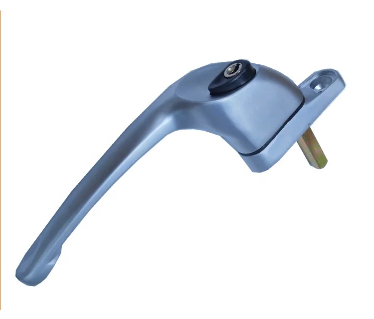 ISO9001 Ningbo Lianggong Cranked Zinc Satin Chrome Satin Silver UPVC Window Handle