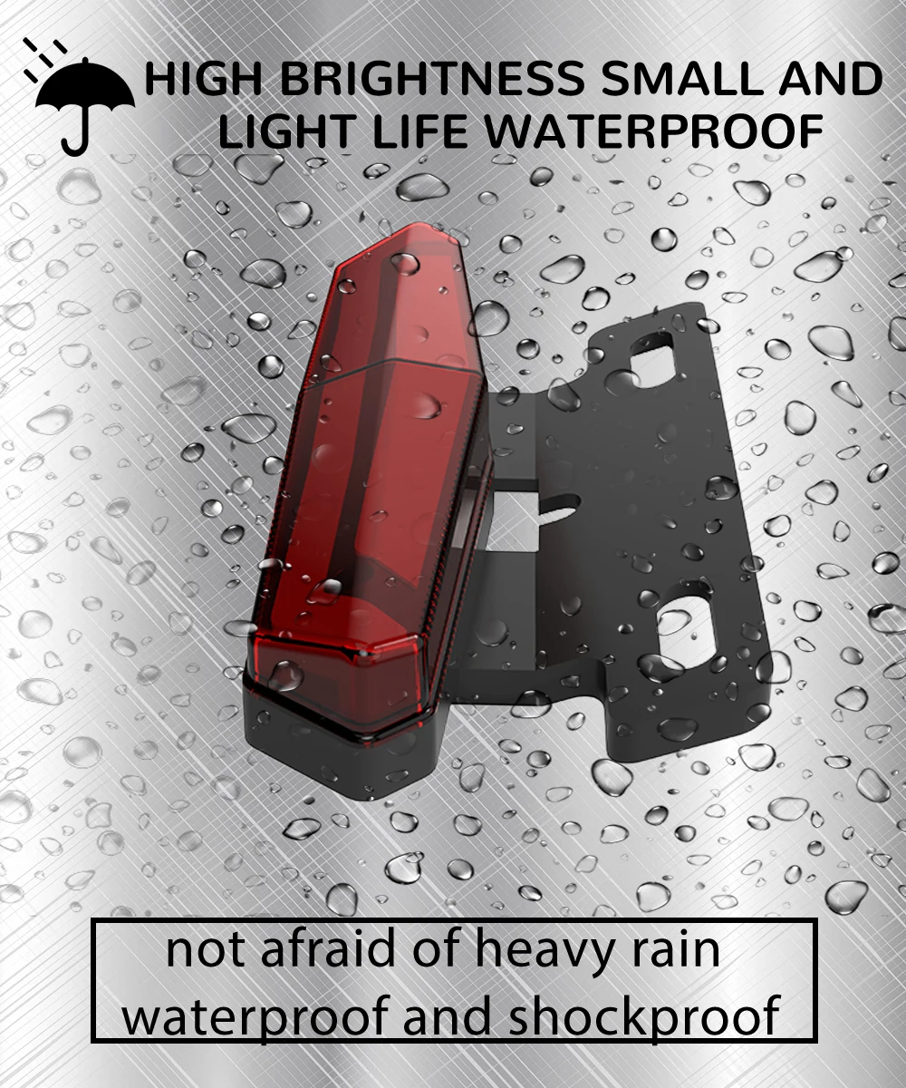 New Design Flashlight 12v Bicycle Dynamo Surron Parts Mountain Bike Accessories Ebike Rear Light