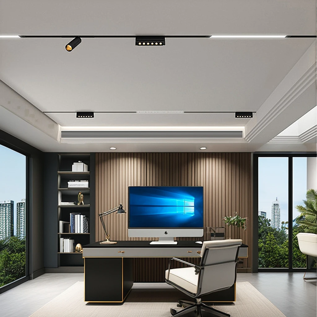 Modular Design Surface Mounted Adjustable Aluminum Rail System Track Lamp Slim Linear Magnetic Track Light