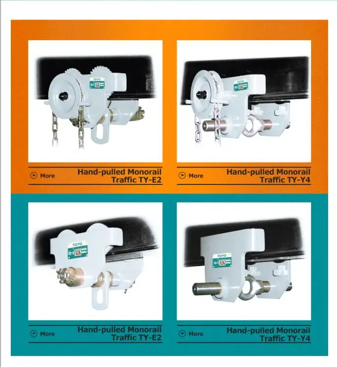 Made In China Factory Direct Sales TOYO High Quality Lift Cable Hoist Monorail Trolley
