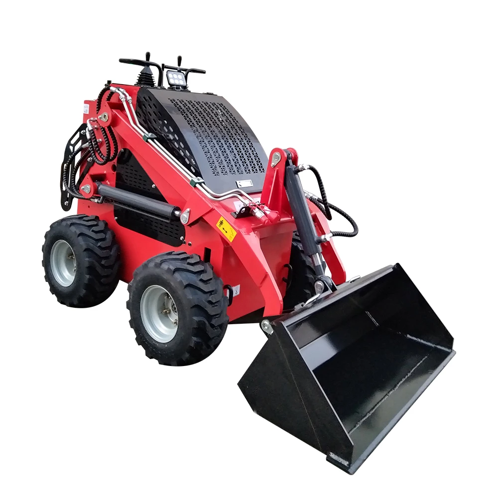 HOT SELA mini front skid steer loader hydraulic lifting wheeled loader construction farm  machinery multi-functional tools