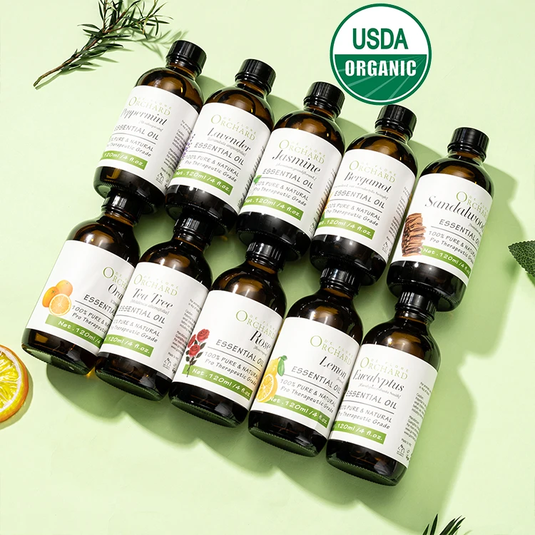 ORCHARD DE FLORE Hot Selling 100% Pure Organic Lavender Tea Tree Humidifier Diffuser Aroma Essential Oil