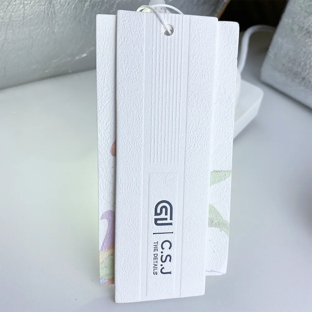 High Quality Canvas Custom Hang Tag With Grommet And String For Label Clothes