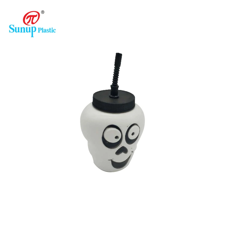  Пластиковый стаканчик для детей в стиле Хэллоуина пластиковые стаканчики с соломенной крышкой