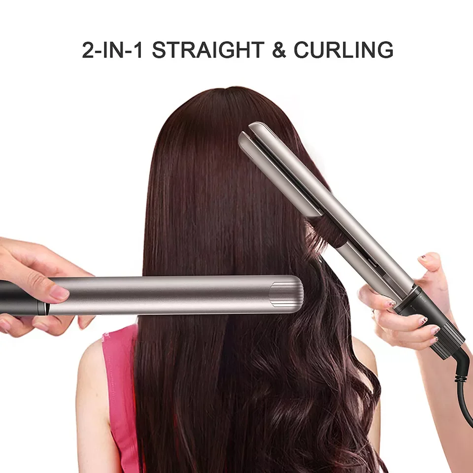 2 in 1 Wholesale Ceramic Hair Straightener Curling Iron Flat Iron