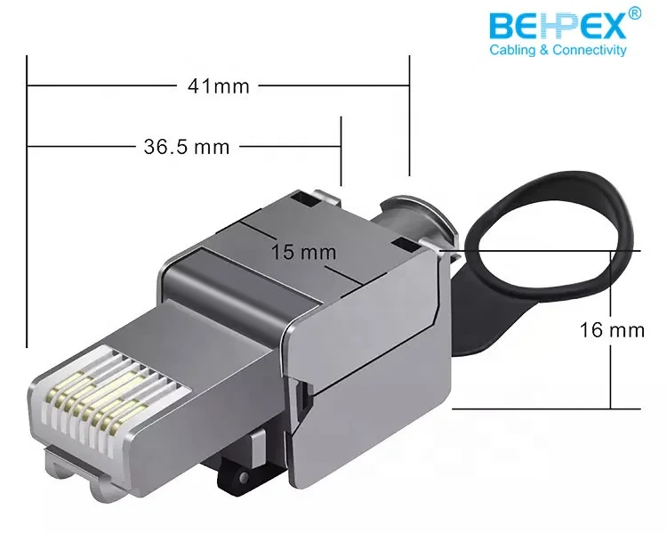 CAT8 Patch Cord Modular Plug Keystone Jack For RJ45 Cat.8 Patch Cable Tool Free