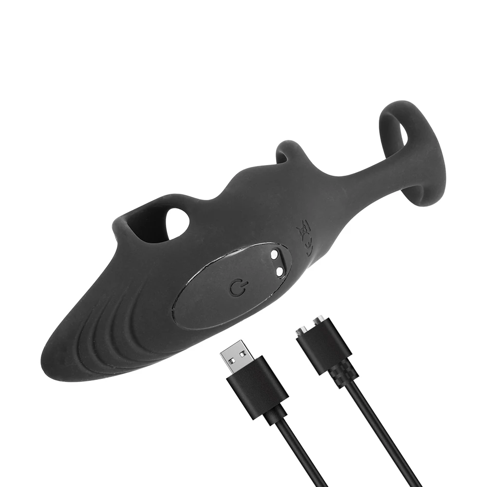 10 Speeds USB Magnet Rechargeable Cock Penis Ring Vibrator Lock Ring Delay Ejaculation Penis Ring Stimulator Sex Toy For Men