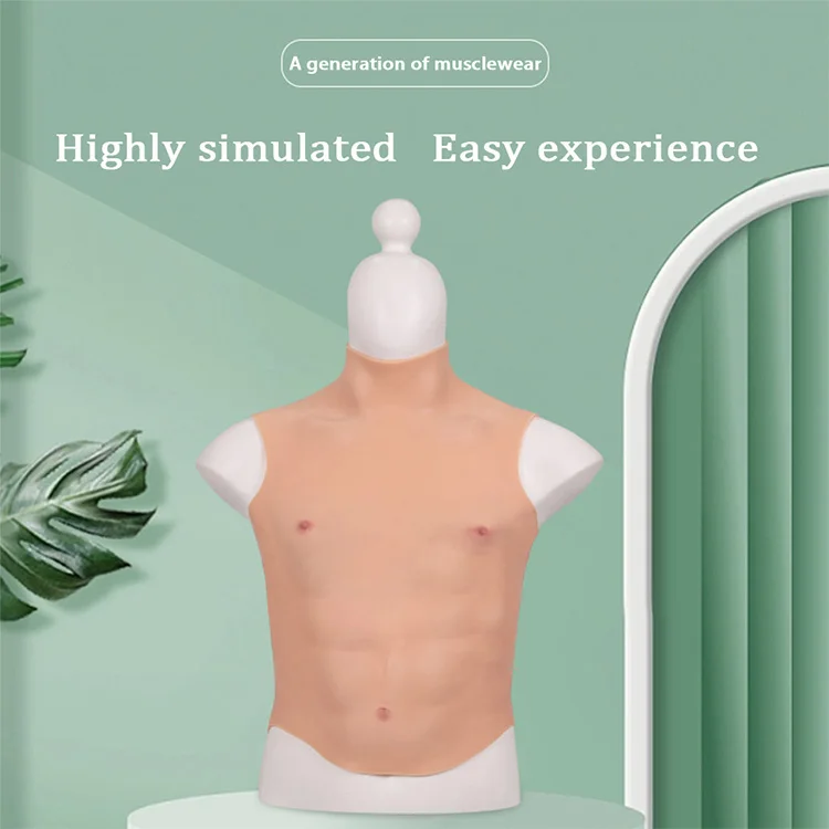 Wholesale Round Neck Sleeveless Fake Muscle Costume Silicone Muscle Suit in Many Shapes and Sizes