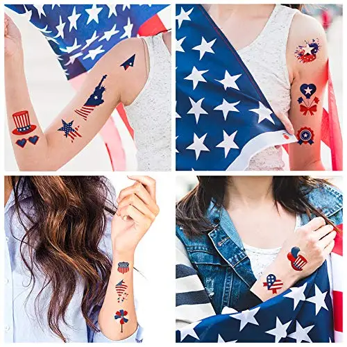 Personalized Custom Water Transfer Waterproof Temporary National Country Flag Tattoo Stickers