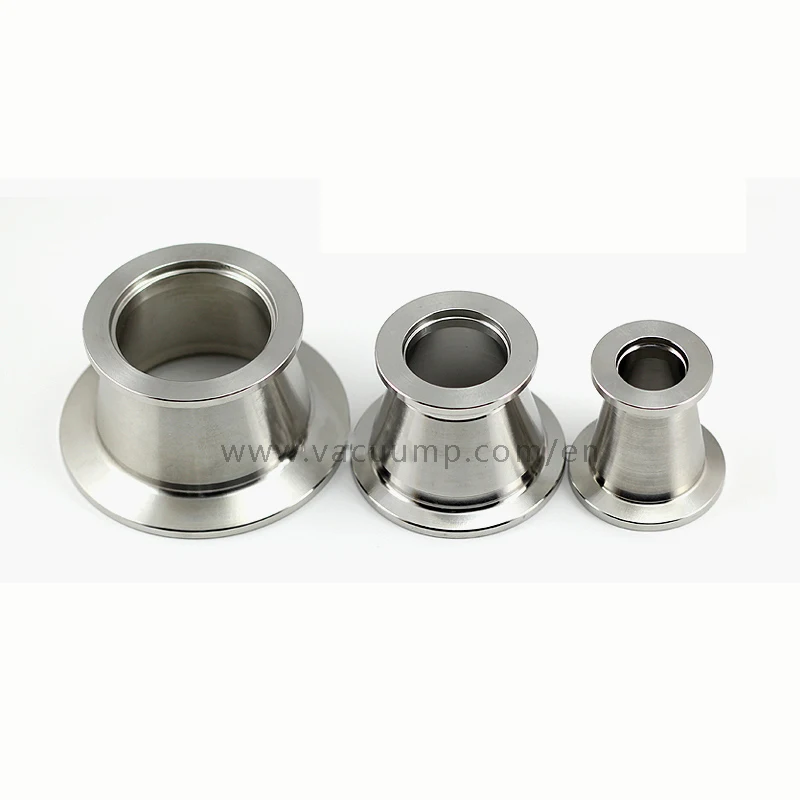 
KF25 to 16 40 50 Stainless steel forging Reducer Conical high Vacuum piping system reducer joint 
