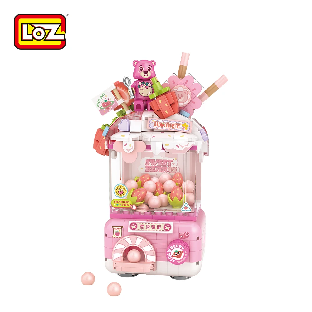 LOZ Mini Block Rotatable Strawberry Egg Twister Little Bear Assembly Toy