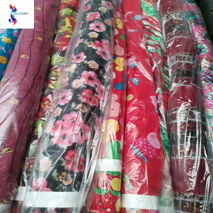 Hot sale cheap kilo price 100%rayon print stock fabric