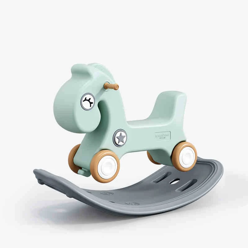 Baby rocker horse indoor and outdoor plastic kids rocking horse fency for baby toy