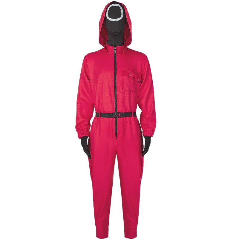 Hot squid games costume Clothing Cosplay Suit Squid Game Costume Carnival Jumpsuit With Belt squid game suit