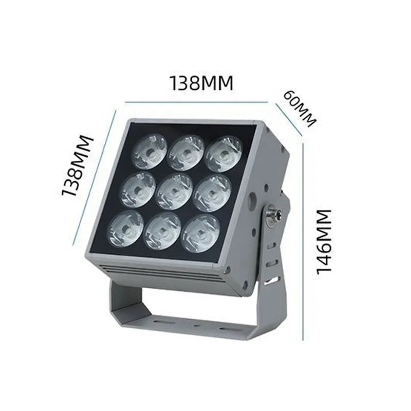 High Power Square RGB RGBW LED Flood Light DMX DMX512 RDM LED Flood Light for Building Facade LED Floodlight Lamp