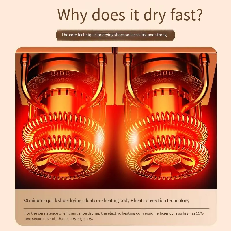 2024 New Portable Industrial PTC Heated Shoes Dryer and Deodorizer Smart Stretchable Shoe Warmer 220V Dry Function