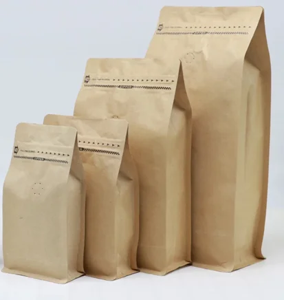Best selling blue red coffee powder packaging bag flower tea aluminum foil flat bottom coffee bag without valve