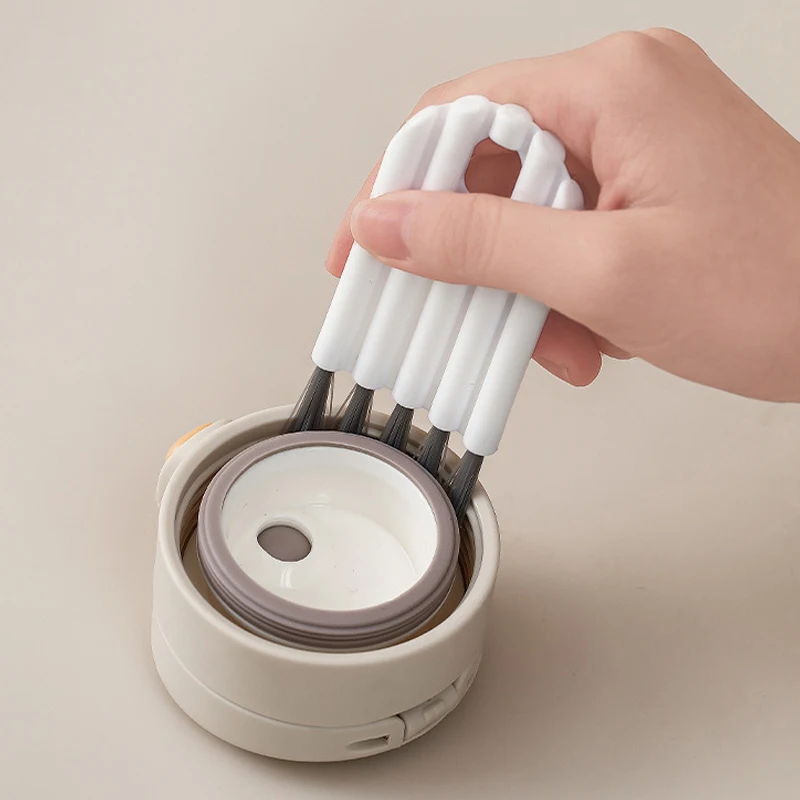 Multifunctional Cleaning Brush for Nursing Bottle Cup Cover Lid Groove Home Kitchen Washing Tool