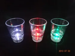 4th of July Party Decorations bead necklace Flashing Light Up Red and Blue LED Shot Glass Necklace