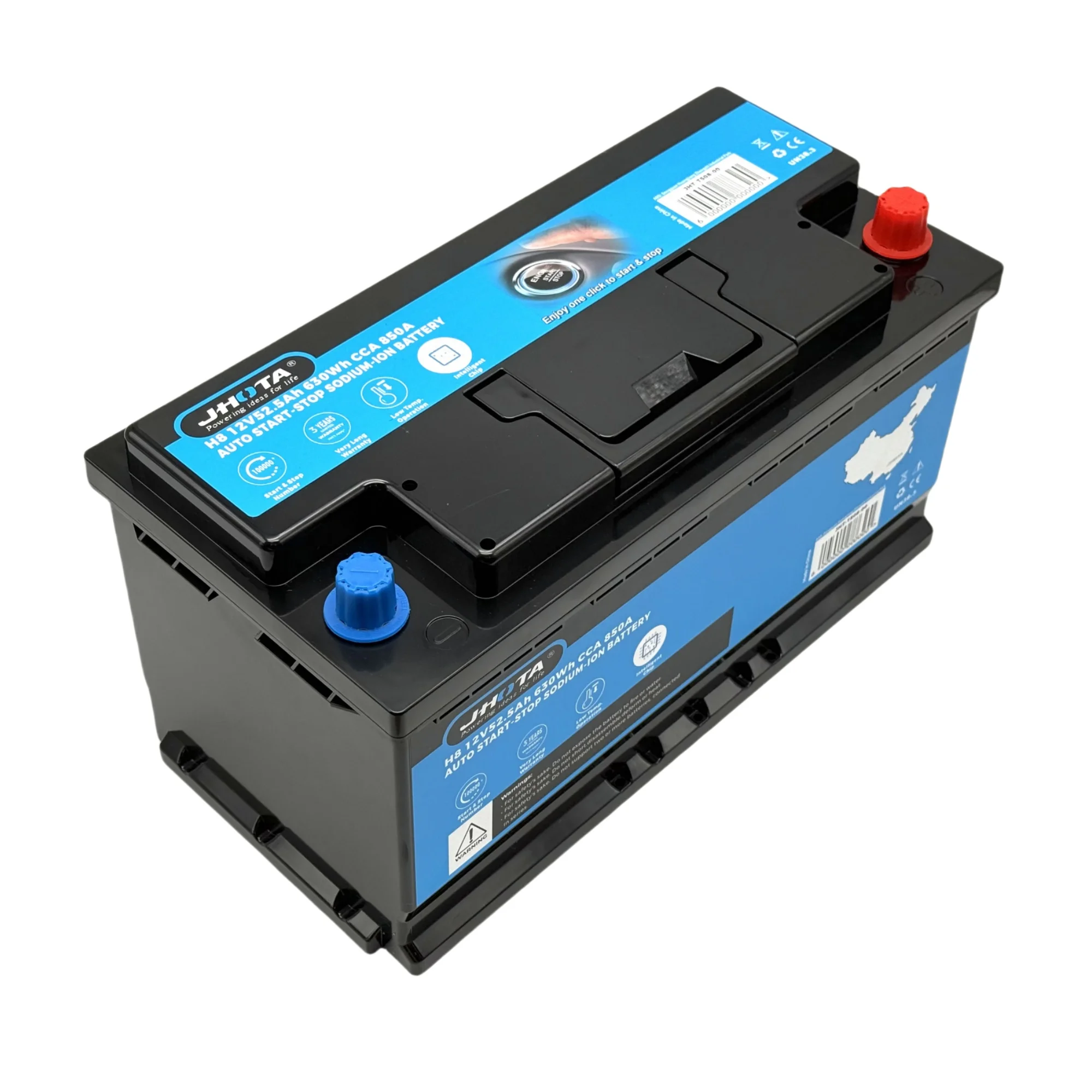 Longer Lifespan CCA 900A Car Start Stop Battery H8 12V 60AH Sodium ion Battery Pack