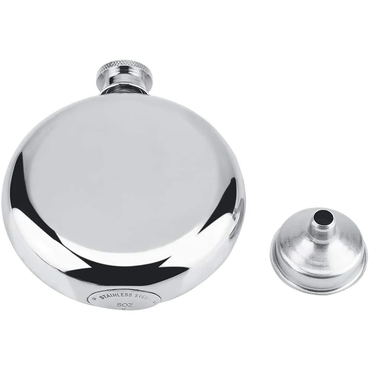 3Oz/5Oz/8Oz Round Stainless Steel Hip Flask Metal beer flask for men and women
