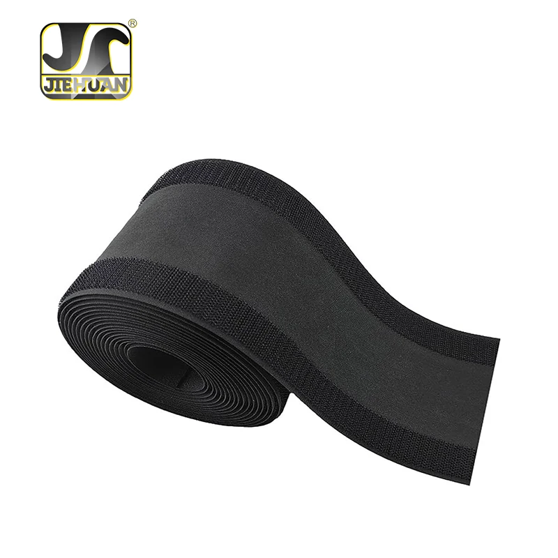 JIEHUAN Manufacturer strong nylon eco-friendly velcro hook and loop rubber cover for cables on floor