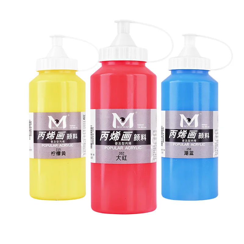 Hot Selling 500ml Large Capacity Waterproof Wall Diy Creative Hand Painted Acrylic Paint