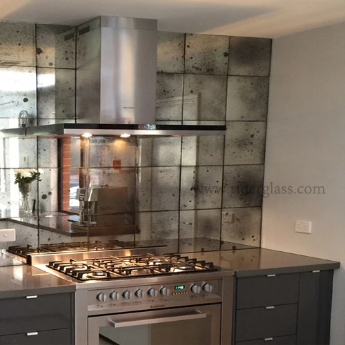 Frameless 4-6mm High Quality Antique Mirror Decorative Art Glass