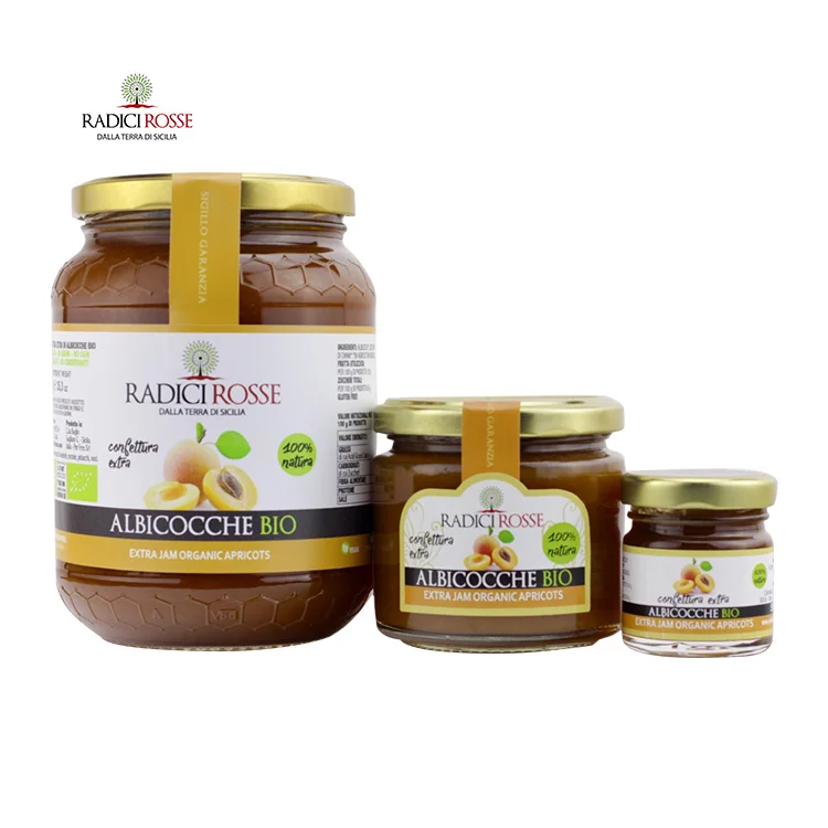 Натуральный абрикосовый Джем итальянский вкус стеклянная банка Джем абрикосовый соус джем