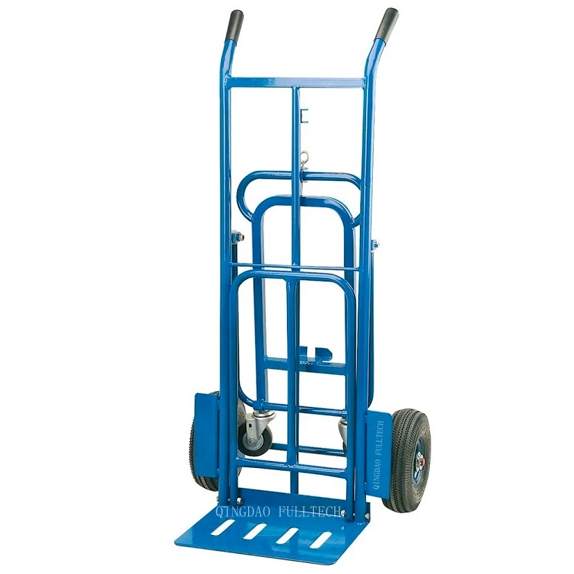Hand Truck HT1824 Heavy Duty Trolley Dolly Cart Aluminum Steel Mover Convertible Trolley 3 In 1 Trolley & Sack Truck