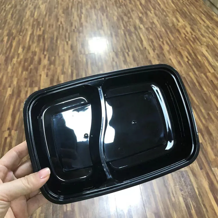 American style 2 compartments food box with lid